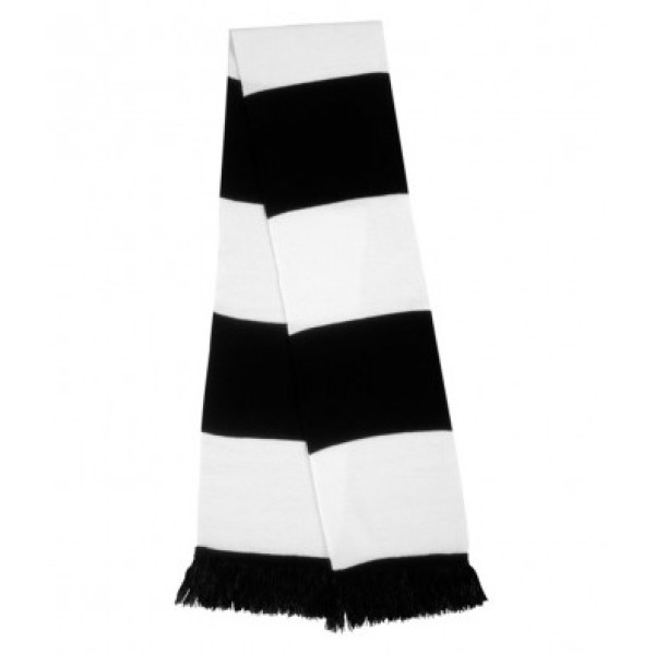 Cambusdoon FC Black and White Scarf with tassels on each end Donsport